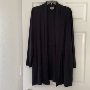 J.Jill Wearever black long open cardigan Size L